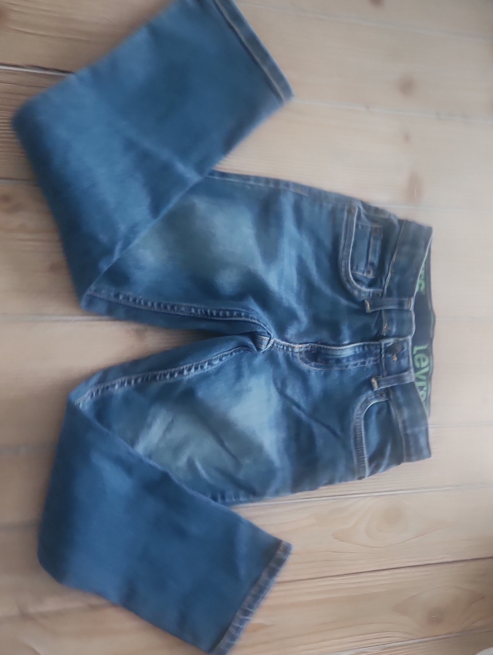 Boy's Levi's Medium Blue Distressed Straight-Leg Jeans